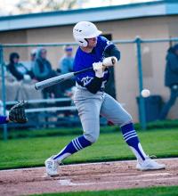 Keaton Gale had 4 at-bats with 2 hits, 1 walk, 1 run and 1 run batted in against Canton April 19. Photo by Peterman Sports Photography • stevepeterman5@gmail.com