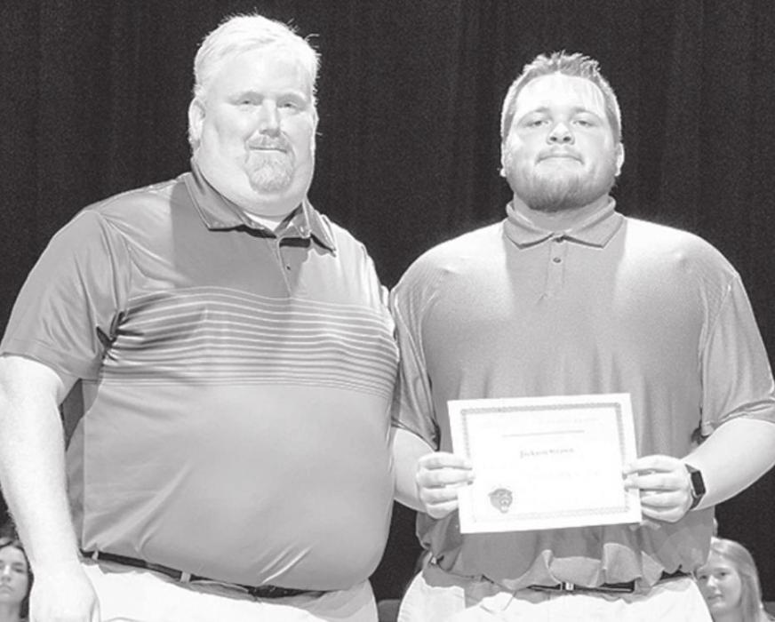 Jackson Strawn was awarded the Larry Ellis Memorial Scholarship which was presented by Jason Jund.