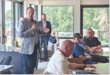 Governor Larry Rhoden spoke at the Dakota Dunes Country Club on Wednesday, July 15, 2026. Photo by Kelly Riibe • times2reporter@gmail.com