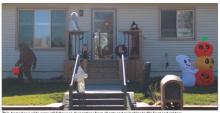 This home has a wide array of Halloween decorations from ghosts and pumpkins to Big Foot and spiders. Photo by Beth Sherard-Hutcheson • times1reporter@gmail.com