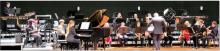 The middle school jazz band performed two musical numbers.