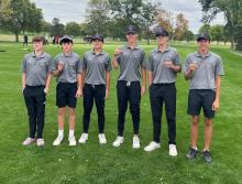 The Dakota Valley boys golf team qualified for the state tournament. Pictured are, from left, Cash Slater, Matt deBeer, Tate Cornelsen, Tyler Cornelsen, Dylan Lukken and Logan Collette. Submitted photo