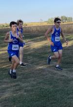 Cael Derochie and Aiden Jansen placed in the JV boys race at the Alcester-Hudson Invite. Submitted photo