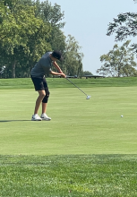 Tyler Cornelsen garnered a 15th place finish with a score of 84 at the Vermillion Invite Sept. 8. Submitted photo