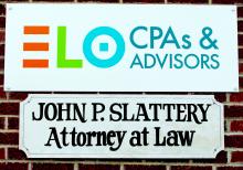 The Quam, Berglin & Post, P.C. now has a new sign posted after their acquisition by ELO CPAs & Advisors. Photo by Beth Sherard-Hutcheson times1reporter@gmail.com