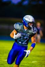 Lucas Hueser had 2 rushing touchdowns during the game against McCook Central/Montrose Sept. 16. Photo by Peterman Sports Photography • photoman@iw.net