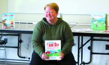 Rebecca Staab has written two books and was present to read one of them at the North Sioux City Community Library Storytime Thursday, Sept. 22. Photo by Beth Sherard-Hutcheson • times1reporter@gmail.com