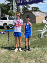 Joe Cross took 2nd place at the Beresford cross country invite Aug. 26. Cael Derochie was the only other medalist (boys junior high race) with 20th place. Submitted photo
