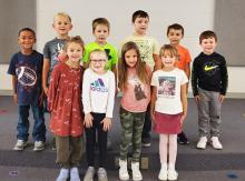Maloney’s September First Grade MVPs were, front from left, Hayden Oberle, Skylin Gormally, Everly Dettmer and Lenyx Elliot; and back, Jamere Finley, Greyson Becker, Bennett Nilges, Brody Blevins, Kyler Hoefs and Palmer Axthlem. Submitted photo