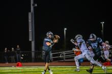 Ethan Anema threw two touchdown passes and ran in for one touchdown against Lakota Tech Oct. 7. Photo by Peterman Sports Photography • stevepeterman5@gmail.com