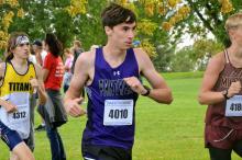 Brayden Karkalik had a large kick at the end of the Lennox Invite gaining another three places before crossing the finish line. Photo by Kelly Riibe • times2reporter@gmail.com
