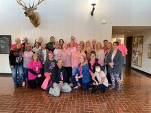 Every year, the staff of the Union County Courthouse hold a pink out day during October in recognition of breast cancer awareness. This year, they held the pink out day Oct. 18. Submitted photo