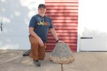 Ernie Nickels donated a piece of the old Union County Courthouse to the Union County Historical Museum after being in the family for 45 years.