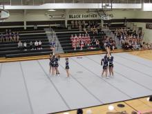 The Dakota Valley competition cheer team brought home 3rd place at the Bon Homme Invite, placed in the top 5 at the Platte-Geddes Invite and heads to the state competition in Watertown Oct. 21. Submitted photo
