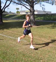 Jack Brown was happy about leading the way in the boys varsity run at the Conference Meet Oct. 6. Photo by Kelly Riibe • times2reporter@gmail.com