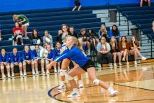 Kate Van Roekel had an ace and 8 digs against Sioux Falls Christian Sept. 29.  Photo by Peterman Sports Photography • stevepeterman5@gmail.com