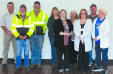 Union County held a recognition event for employees that have been working for over 25 years for the county. Recognized were, from left, Dennis Henze, Oliver Morris, Paul Limoges, Christy Harkness, Colleen Mead, Carol Sommervold, Jackie Sieverding, Scott Sexton and Jan Bennett. Not pictured are Dan Limoges, Robert Bradshaw and Richard Beeler. Photo by Beth Sherard-Hutcheson • times1reporter@gmail.com