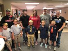 Pack 28’s newest Bobcats: Blake and Tucker Winters, Bretton Clark, Charlotte Lohr and Marcus Bisenius. Submitted photo