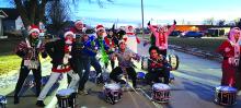 The Dakota Valley Drumline walked and played during the Holiday Light Parade. The High School Choir also sang songs at the NSC Senior Center Dec. 3. Submitted photo