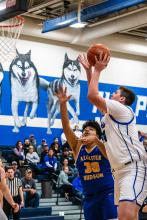 Easton Kempf scored an impressive 22 points against Alcester-Hudson Jan. 6. Photo by Peterman Sports Photography stevepeterman5@gmail.com
