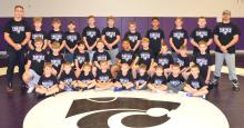 The 2022-23 Panther Wrestling Club consists of, from front left,  Everett Carreau, Leif Dewald, Leo Riibe, Briggs Madsen, Theo Van Den Hul, Shaw Mitchell, Henry Kramper, Jayse Roemmich and Nathan Shriver; middle, Elliot Carreau, Konnor Rasmussen, Jett Keokenchanh, Graham Riibe, Drelynn Connell, Zane Ensz, James Greenwood, Axel Kramper and Jack Galles; and back, Coach Nic Madsen, Kyson Crippen, Kamden Ellison, Ryker Ryan, Landen Adams, Blake Lukken, Quinn Scholting, Way Goodwin, Avery Kramper, Easton Maaske 