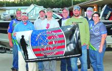 The first South Dakota Chapter of Hometown Hero Outdoors had Roger Cromwell, South Dakota Chapter Director, and one staff member, five veterans and a police officer from Indiana. On the trip, they caught over 200 fish. Everyone went home with a cooler of fish and made many memories and new friendships. The veterans came from every where from Duluth, MN, Minot, ND, Ellsworth, SD and places in Iowa. Photo courtesy of Roger Cromwell
