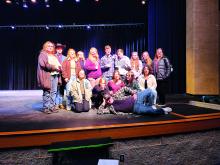 The EPJ One Act students took second place at the regional competition and advanced to the state tournament. Pictured are front, Aiden Kellen; middle from left, Natalie Wells, Chloe Bonnema, Paetyn Cole, Mariah Seaton and Izzy Curry; and back, Libby Wright, Austin Clerx, Nicole Wells, Nadia Quiring, Anne Quam, Caleb Niles, Jacob Peirce, Samantha Marx, Teagan Mollet and Megan Munkvold. Photo courtesy of Randy Uhl