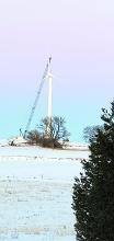 Bill Boyer with Boyer Service and his crew demolished the wind turbine outside of Akron, IA Feb. 9. The turbine was built in 1999. It stood 165 feet tall and had 72 feet blades. The second phase which consists of concrete removal will begin in the Spring after the ground has had time to thaw.  Submitted photos