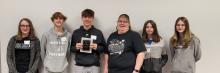 Dakota Valley’s 8th grade Math Bee team was made up of, from left, Cameryn Hartman, Geoffrey Nelson, Linken Johnson, Mrs. Jennifer Pottorff, Colbie Orr and Sage Agrimson. Submitted photo