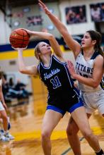 Grace Peed added 2 points to her stats against Tea Area Feb. 17. Photo by Peterman Sports Photography stevepeterman5@gmail.com
