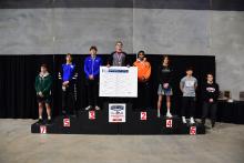 Jackson Boonstra was the only Dakota Valley wrestler to make the podium with a 6th place finish. He’s pictured here second from the right.  Photo courtesy of South Dakota Public Broadcasting
