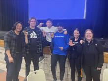 Dakota Valley’s Quiz Bowl team secured a first place finish at the DAK-12 Conference meet in Dell Rapids March 20. Team members included, Tavone Keomanyvong, Joshua Ganschow, Pat Phisitkul, Prithvi Patthi, Allyson Williams and Jalen Doyle. Submitted photo