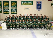 Members of the Sioux City Metros are, from front left, Cameron Patrick, Jackson Pinney, Will Bertrand, Noah Graham, Ryan Hedquist, Landon Topf, Joseph Hope, Nate Solma, Cash Frigge, Karson Fitch, Blaze Bauer and Lochlin Jackson; middle, Bryan Sanders, Noah Dirkschneider, Trenton Fuentes, Spencer Elsea, Hunter Echter, Jack McCune, Brayden Ownby, Logan Cherkas, Jax Trosper, Brody Herman, Patison McCormick and Gunnar Swanson; and back, Caiden Patrick, Grant Harder, Jake Schramm , Riley Ebner, Dylan Kastning, D