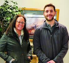 Southeast South Dakota Tourism Association Executive Director Kasi Haberman was provided a tour of Elk Point by Elk Point City Administrator Derek Tuttle. Photo courtesy of Noreen Jorgensen