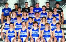 The 2023 Elk Point-Jefferson Boys Track and Field team consists of, front from left, Beau Schmitz, Andrew Beerman, Ethan Lake, Anthony Tatro and Leland Mick; second, John Kjose, Daenton Ronellenfitch, Gunner Ewing, Austin Clercx and Carter Heckathorn; third, Hayes Johnson, Nick Schmitz, Grayson Girard and Ashton Fairbanks; fourth, Mason Marx, Joe Cross, Landon Johnsen and Luke Schmitz; back, Thomas Hemmingstad, Kade Hammitt, Camden Hartje, Nathan Sayler, Hudson Kempf and Dreyden Wagner. Photo by Peterman Sp