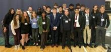 Dakota Valley HOSA participants at the State Leadership Conference were, front from left, Bailey Link, Jayde Hamann, Peyton Carlson, Aisha Abdurahman, Landon Greene, Emily Carlson,Treston Pulley, Owen Norby and Michael Daniels; and back, Sophia Carrigan, Eliana Vondracek, Lauren Olhausen, Eve Kaul, Drew Ferrell, Anthony Marquez, Owen Oberg, Pat Phisitkul, Bennett Jensen, Prithvi Patthi, Joey Furlong, Isaac Klemme and Chance Freese. Submitted photo
