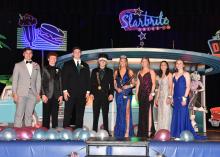 The Elk Point-Jefferson 2023 Prom Royalty consisted of, from left, Caleb Niles, Noah McDermott, Easton Kempf, King Hayden Smith, Queen Grace Griffin, Aubrey Bousquet, Alexis Ludwigs and Grace Schuh. Photo by Peterman Sports Photography • stevepeterman5@gmail.com
