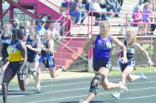 Silja Gunderson took 2nd place in the 100m dash April 13. Photo by Kelly Riibe • times2reporter@gmail.com