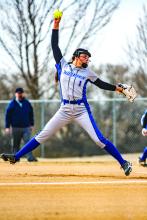 Danica Torrez pitched 6 innings in the game against Dakota Valley March 30. Photo by Peterman Sports Photography stevepeterman5@gmail.com