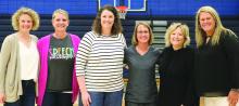 Chili Cup members, who are also senior moms this year are, from left, Amy Scarmon, Lori Jacobs, Traci Torrez, Carol Chytka, Emily Wells and Melissa Curry. Not pictured is Lisa Kempf. Submitted photo