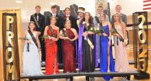 The Dakota Valley 2023 Prom Royalty are, front from left, Grace Powell, Lauren Frisch, Lexi Squier, Queen Rylee Jensen, Jenna Addison and Silja Gunderson; and back, Grant VanDenHul, Sam Faldmo, Randy Rosenquist, King Pat Phisitkul, Ethan Anema and Nick Hanson. Photo by Kelly Riibe • times2reporter@gmail.com
