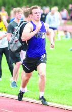 Lake Kistner ran 56.55 in Vermillion at the DAK-XII Conference Meet. Photo by Peterman Sports Photography • stevepeterman5@gmail.com