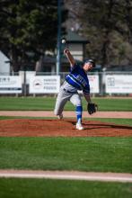 Ben Swatek has been a strong pitcher for the Huskies this season. Photo by Peterman Sports Photography stevepeterman5@gmail.com