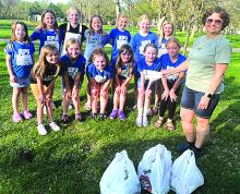 The Elk Point-Jefferson Girl Scouts donated food and money to the Elk Point Food Pantry May 9.