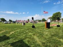 Matt Dosdall was the emcee for the Memorial Day services May 29. Submitted photo