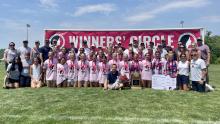 The Bishop Heelan Crusaders girls soccer team completed the state tournament run with a 2-0 win over Gilbert to clinch the Iowa Class 1A championship on Saturday,June 3. Submitted photo