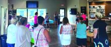 The ladies prepare for their golf outing on Friday, June 16 at the Pointe Golf & Event Center for the annual Fore the Cure.