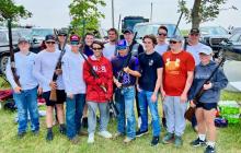 The Dakota Valley Panthers State Trap individuals were from front left, Andrew Derochie, Garrett Wiebelhaus, Colby Mullin, Ben Mathison, Cameron Black, Titus Chartier, Sam Chartier and Claire Wiebelhaus; and back, Caleb Mullin, Patrick Kloucek, Michael Bourne, Preston Carlson, Evan Carlson and Kale Kriese. Submitted photo