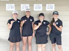Dakota Valley Girls Golf State Qualifiers for the 2023 season were, from left, Claire Wiebelhaus, Katie Betsworth, Lexi Squier and Addicyn Sailer. Submitted photo