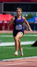 Silja Gunderson placed 15th in the preliminary round in the 100m dash. 